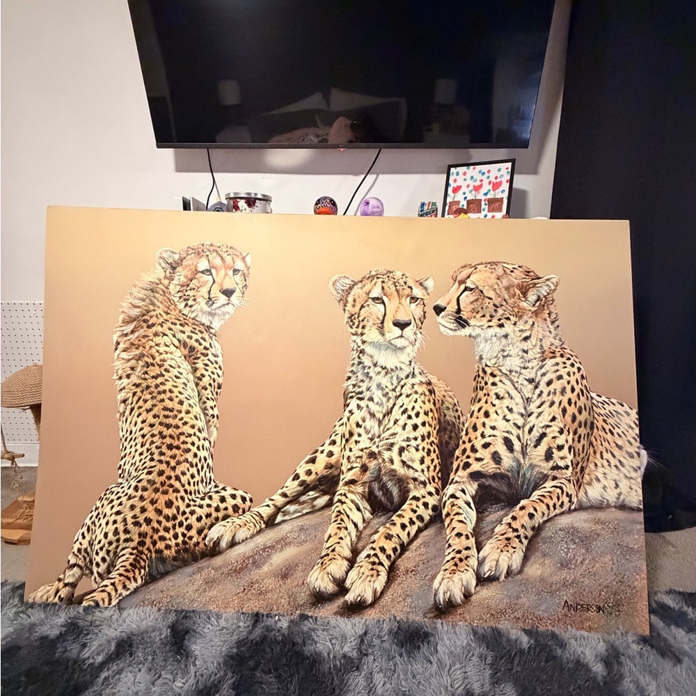 Cheetah Trio Wall Art Canvas